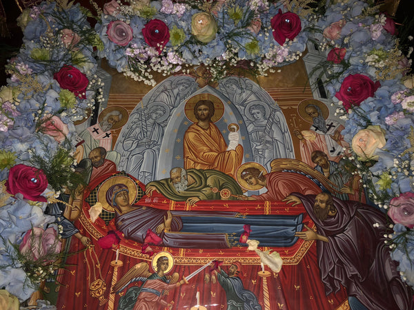 Epitaphios of the Dormition of the Theotokos hand written by the sisters of monasterevmc.org