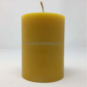 All Natural Beeswax Pillar Candles 100% Canadian honey Beeswax made by the nuns monasterevmc.org
