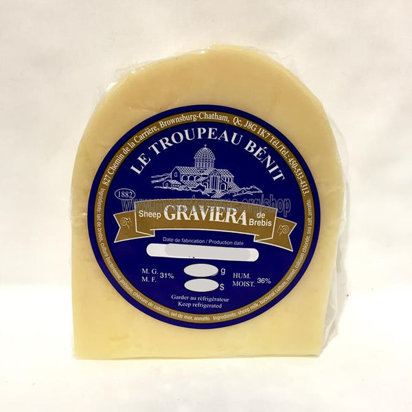 Le Troupeau  Bénit, Graviera sheep cheese made in Canada by the sisters of monasterevmc.org/Le Troupeau Bénit, Graviera, fromage de brebis, fabriqué au Québec par les soeurs du monasterevmc.org