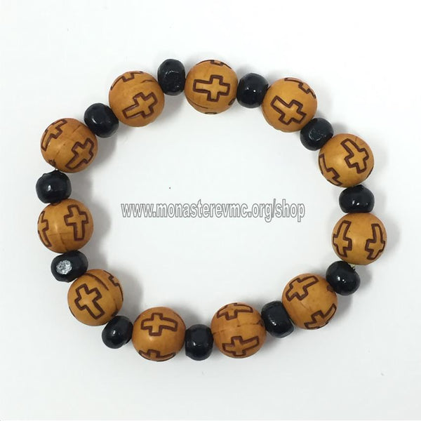 Orthodox wooden bracelet sold by the sisters of monasterevmc.org / Bracelet orthodoxe  en bois vendu par les soeurs du monasterevmc.org