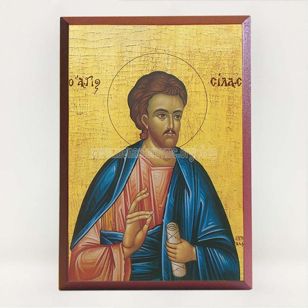 Saint Silas the Apostle, byzantine custom made icon by the sisters of monasterevmc.org / Saint Silas l'apôtre, icone byzantine orthodoxe fabriquée au Québec par les soeurs du monasterevmc.org