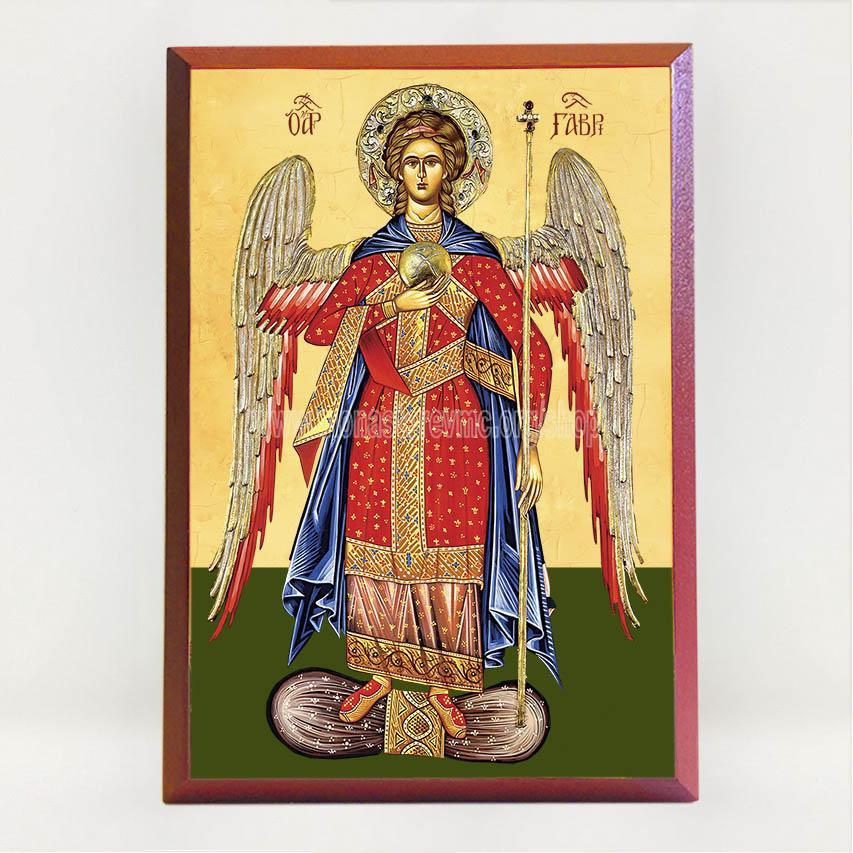 Holy Archangel Gabriel, byzantine orthodox custom made icon by the sisters of monasterevmc.org