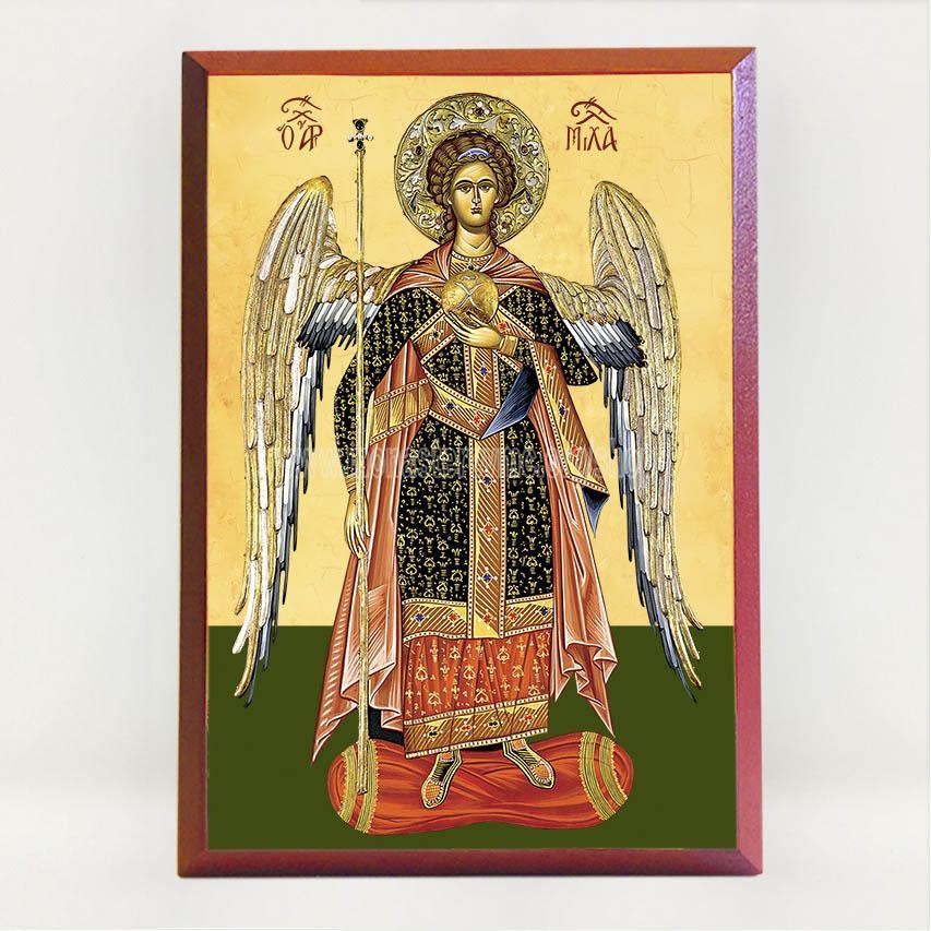 Holy Archangel Michael, byzantine orthodox custom made icon by the sisters of monasterevmc.org/ Icône byzantine orthodoxe de l'Archange Michel, fabriquée par les soeurs du monasterevmc.org