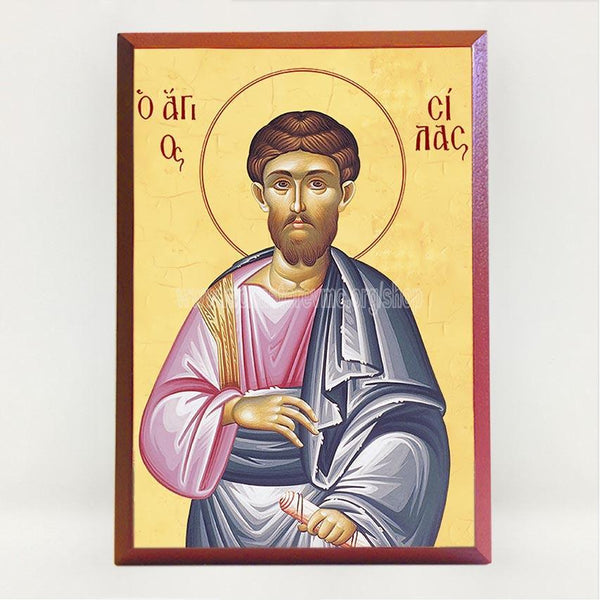 Saint Silas the Apostle, byzantine custom made icon by the sisters of monasterevmc.org / Saint Silas l'apôtre, icone byzantine orthodoxe fabriquée au Québec par les soeurs du monasterevmc.org