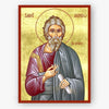 Icon of Saint Andrew the Apostle with a gold background