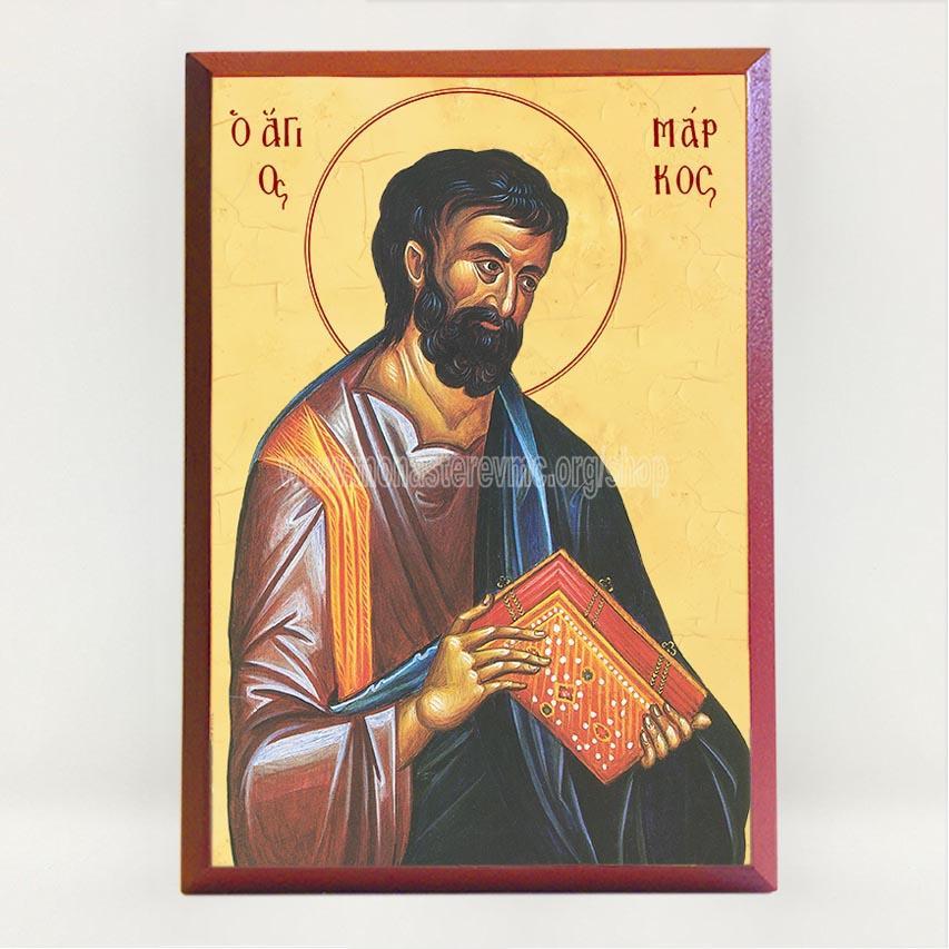 Saint Mark the Apostle and Evangelist, byzantine custom made icon by the sisters of monasterevmc.org / Saint Marc l'apôtre et évangéliste, icone byzantine orthodoxe fabriquée au Québec par les soeurs du monasterevmc.org