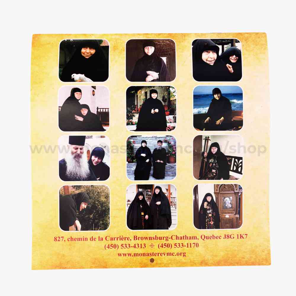 Orthodox Feasts and Saints Calendar made by the sisters of monasterevmc.org