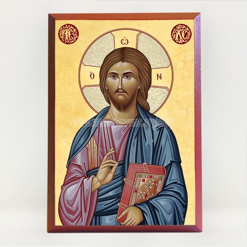Christ Pantocrator, byzantine orthodox custom made icon by the sisters of monasterevmc.org / Icône byzantine orthodoxe du Christ Pantocrator, fabriquée au Québec par les soeurs du monasterevmc.org