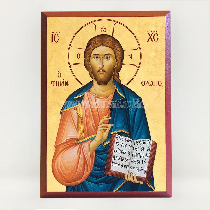 Christ Philanthropos, byzantine orthodox custom made icon by the sisters of monasterevmc.org / Icone du Christ le philanthrope faite à la main par les soeurs du monasterevmc.org