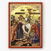 Descent of the body of Jesus from the Cross icon depiction