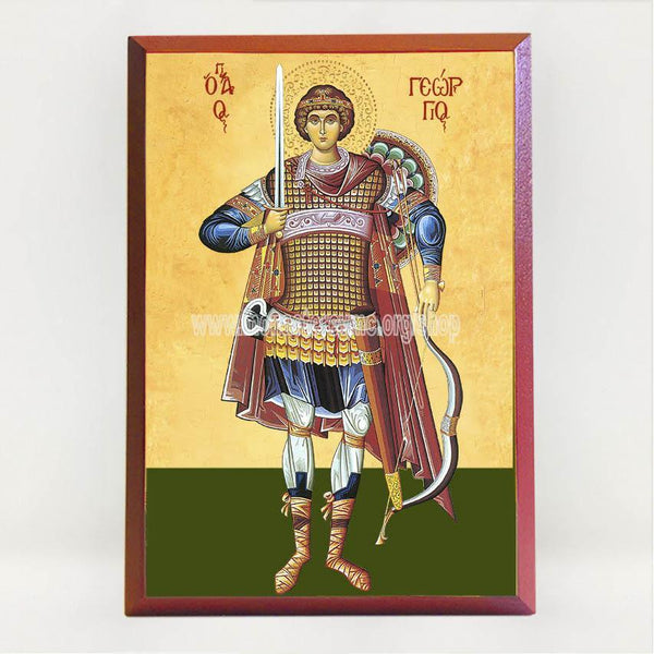 Saint George the Great Martyr, byzantine orthodox custom made icon by the sisters of monasterevmc.org