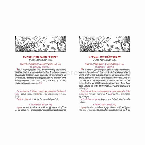 Holy Week book with original Greek text and interpretation for church use sold by the sisters of monasterevmc.org 