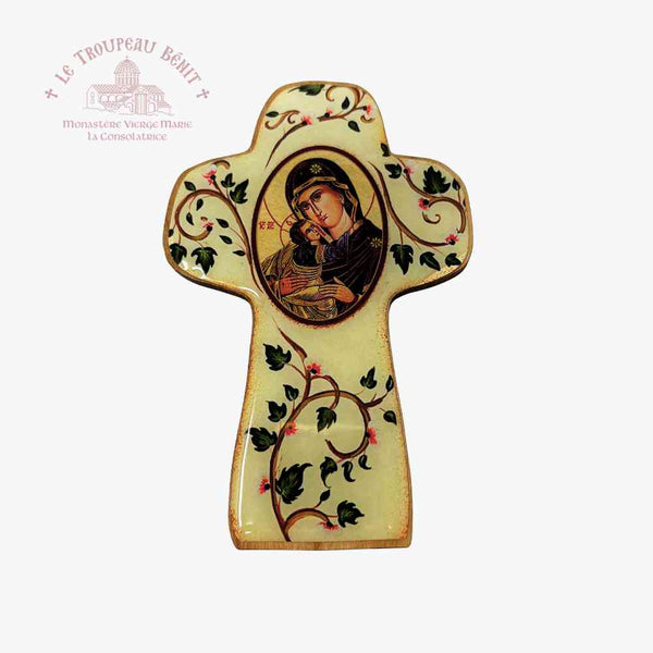 Icon Cross Plaque - Theotokos the Consolatory