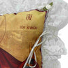 Orthodox ring bearer pillow with Mother of God icon – elegant religious wedding accessory with a sacred design, perfect for Orthodox Christian ceremonies.