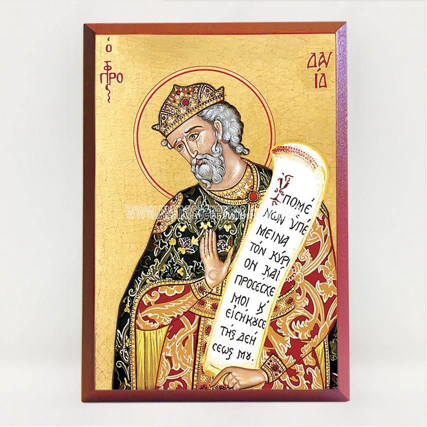Prophet & KIng David, byzantine custom made icon by the sisters of monasterevmc.org/ Le Prophète David, icone byzantine orthodoxe fabriquée par les soeurs du monasterevmc.org
