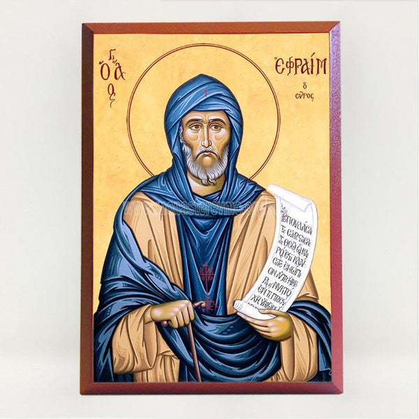 Saint Ephraim the Syrian, byzantine orthodox custom made icon by the sisters of monasterevmc.org/ Icône byzantine orthodoxe de Saint Ephrem le syrien fabriquée par les soeurs du monasterevmc.org