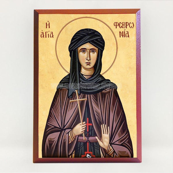 Saint Fevronia, byzantine Orthodox icon mounted by the sisters of monasterevmc.org / Icône byzantine orthodoxe de Sainte Fevronia produite par les soeurs du monasterevmc.org