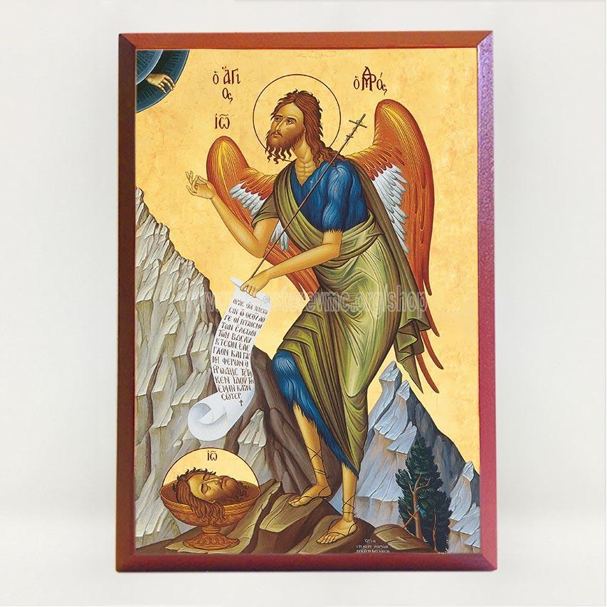 Saint John the Baptist and Forerunner of Christ, byzantine custom made icon by the sisters of monasterevmc.org/ Saint Jean Baptiste, icone byzantine orthodoxe fabriquée par les soeurs du monasterevmc.org
