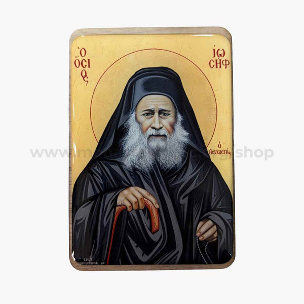 Pocket size Orthodox Icon of Saint Joseph the Hesychast sold by the sisters of monasterevmc.org