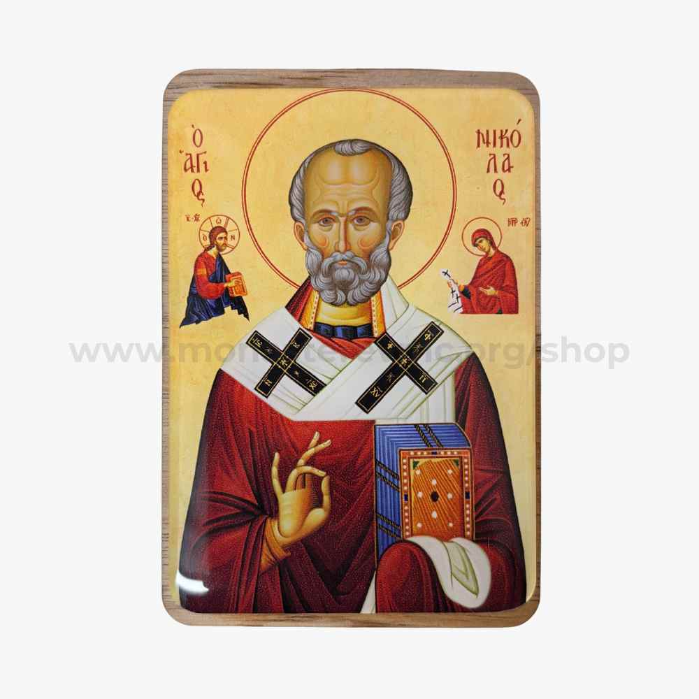 Pocket size icon of Saint Nicholas of Myra sold by the sisters of monasterevmc.org