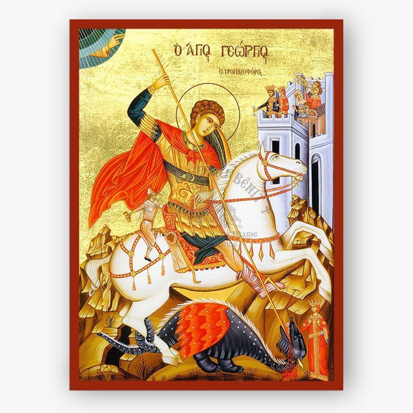 St. George the Great Martyr on horse Orthodox Icon