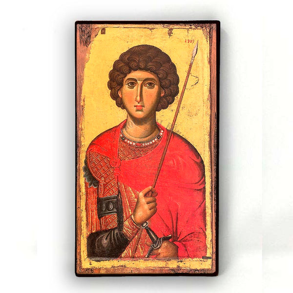 Saint George Orthodox Icon - Ancient Byzantine Style