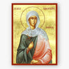 Icon of a religious figure with a gold background and red border
