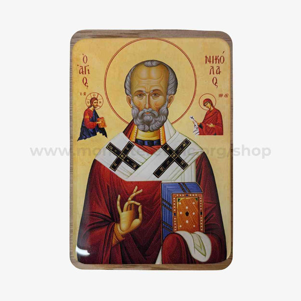 Pocket size icon of Saint Nicholas of Myra sold by the sisters of monasterevmc.org