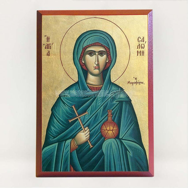 Saint Salome, the myrrh-bearer, byzantine Orthodox icon mounted by the sisters of monasterevmc.org / Icône byzantine orthodoxe de Sainte Salome, la myrrhophore produite par les soeurs du monasterevmc.org