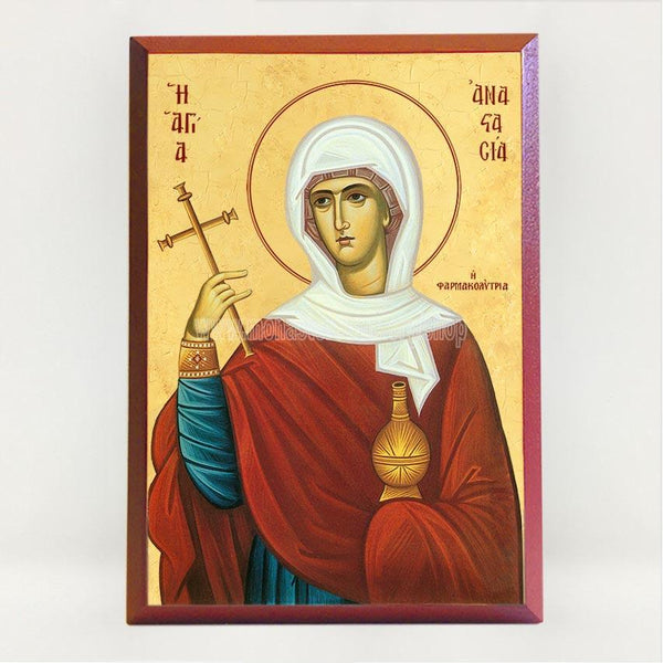 Saint Anastasia, byzantine Orthodox icon mounted by the sisters of monasterevmc.org / Icône byzantine orthodoxe de Sainte Anastasie produite par les soeurs du monasterevmc.org