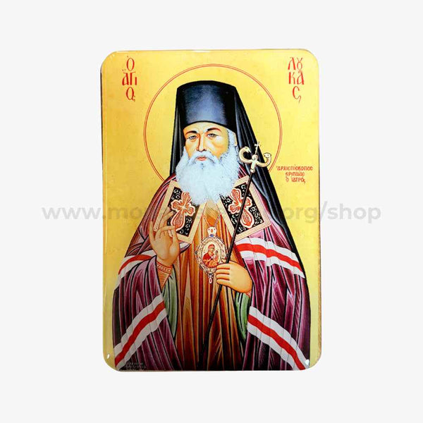 Orthodox pocket size icon of Saint Luke of Simferopol the surgeon sold by the sisters of monasterevmc.org