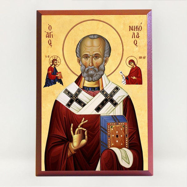 Saint Nicholas of Myra, the wonderworker, byzantine orthodox custom made icon by the sisters of monasterevmc.org/ Icône byzantine orthodoxe de Saint Nicolas de Myre, fabriquée par les soeurs du monasterevmc.org