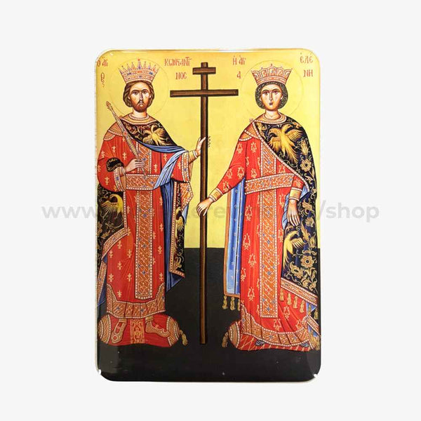 Orthodox pocket size icon of Saints Constantine & Helen Equal-to-the-Apostles sold by the sisters of monasterevmc.org