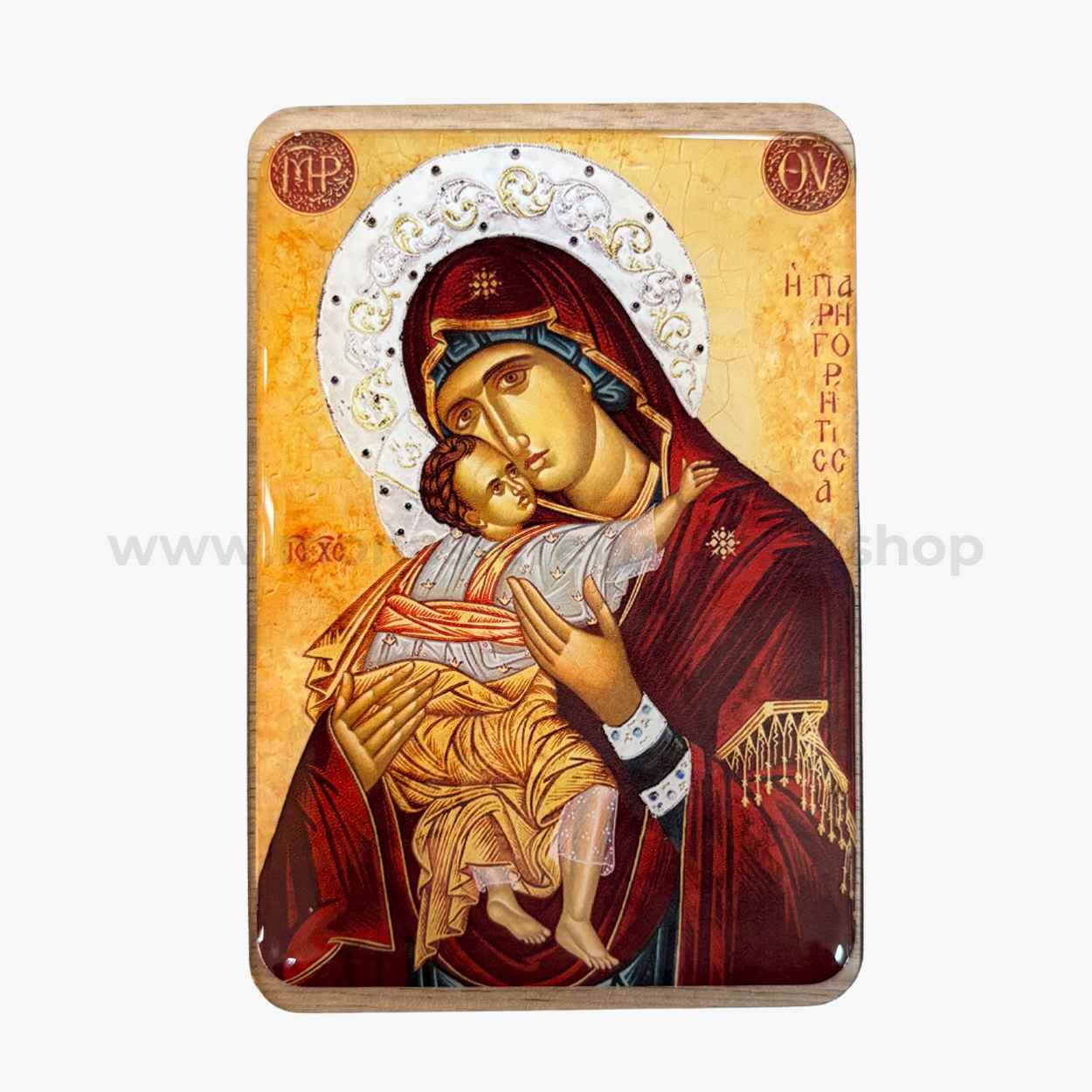 Orthodox pocket size icon of the Mother of God the Consolatory sold by the sisters of monasterevmc.org