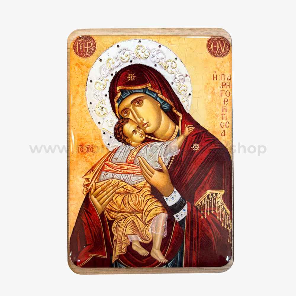 Orthodox pocket size icon of the Mother of God the Consolatory sold by the sisters of monasterevmc.org