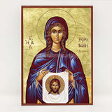 Saint Veronica, byzantine custom made icon by the sisters of monasterevmc.org / Sainte Véronique, icone byzantine orthodoxe fabriquée au Québec par les soeurs du monasterevmc.org