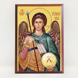 Holy Archangel Gabriel Orthodox icon made and sold by the sisters of monasterevmc.org / Icone byzantine orthodoxe de l'Archange Gabriel faite par les soeurs du monasterevmc.org