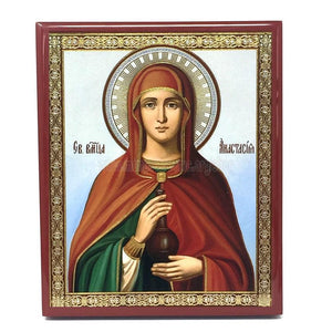 Saint Anastasia, Russian Orthodox Icon made by the sisters of monasterevmc.org / Icône russe orthodoxe de Sainte Anastasie, faite à la main par les soeurs du monasterevmc.org