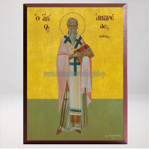 Saint Andrew of Crete, Byzantine Orthodox Icon made by the sisters of monasterevmc.org / Icône byzantine orthodoxe de Saint André de Crète, faite à la main par les soeurs du monasterevmc.org