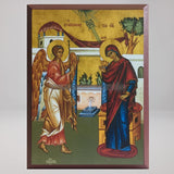 Annunciation of the Theotokos, byzantine orthodox custom made icon by the sisters of monasterevmc.org| Annonciation de la Mère de Dieu, icône byzantine orthodoxe fabriquée par les soeurs du monasterevmc.org