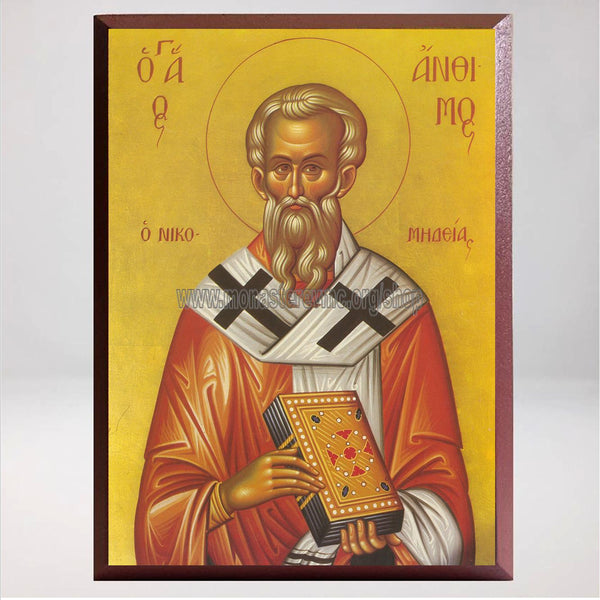 Saint Anthimos of Nicomedia, Byzantine Orthodox Icon made by the sisters of monasterevmc.org / Icône byzantine orthodoxe de Saint Anthime de la Nicomédie, faite à la main par les soeurs du monasterevmc.org
