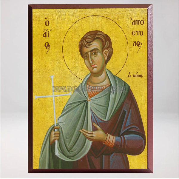 Saint Apostolos the new martyr, Byzantine Orthodox Icon made by the sisters of monasterevmc.org / Icône byzantine orthodoxe de Saint Apostolos le nouveau martyr, faite à la main par les soeurs du monasterevmc.org