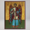 Holy Archangel Michael, byzantine orthodox custom made icon by the sisters of monasterevmc.org/ Icône byzantine orthodoxe de l'Archange Michel, fabriquée par les soeurs du monasterevmc.org