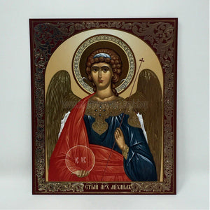 Archangel Michael, Russian Orthodox Icon made by the sisters of monasterevmc.org / Icône russe orthodoxe de l'Archange Michel faite à la main par les soeurs du monasterevmc.org