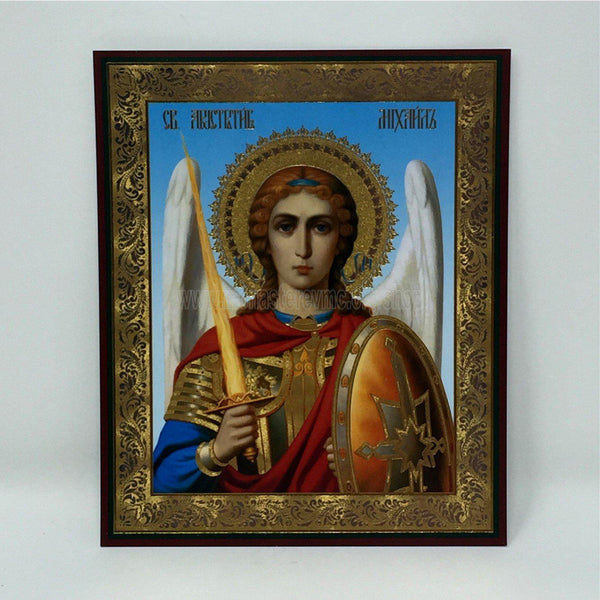 Icône de l'archange Michel. Icône byzantine roumaine peinte à la main Icône de l'archange Michel. Icône byzantine roumaine peinte à la main