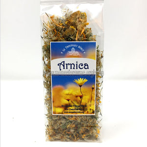 Naturally grown arnica flowers herbal tea without pesticides and fertilizers in Canada by the sisters of monasterevmc.org / Tisane naturelle de fleurs d'arnica cultivée au Québec sans engrais et pesticides par les soeurs du monasterevmc.org