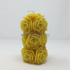 All Natural Beeswax Rose Pillar Candles 100% Canadian honey Beeswax made by the nuns monasterevmc.org