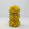 All Natural Beeswax Rose Pillar Candles 100% Canadian honey Beeswax made by the nuns monasterevmc.org