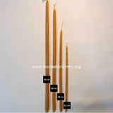 All Natural Beeswax Taper Church Candles 100% Canadian honey Beeswax made by the nuns monasterevmc.org
