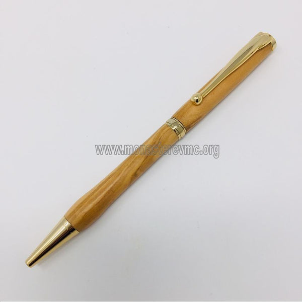Bethlehem Olive wood Pen hand turned by the sisters of Monastery Virgin Mary Consolatory. monasterevmc.org